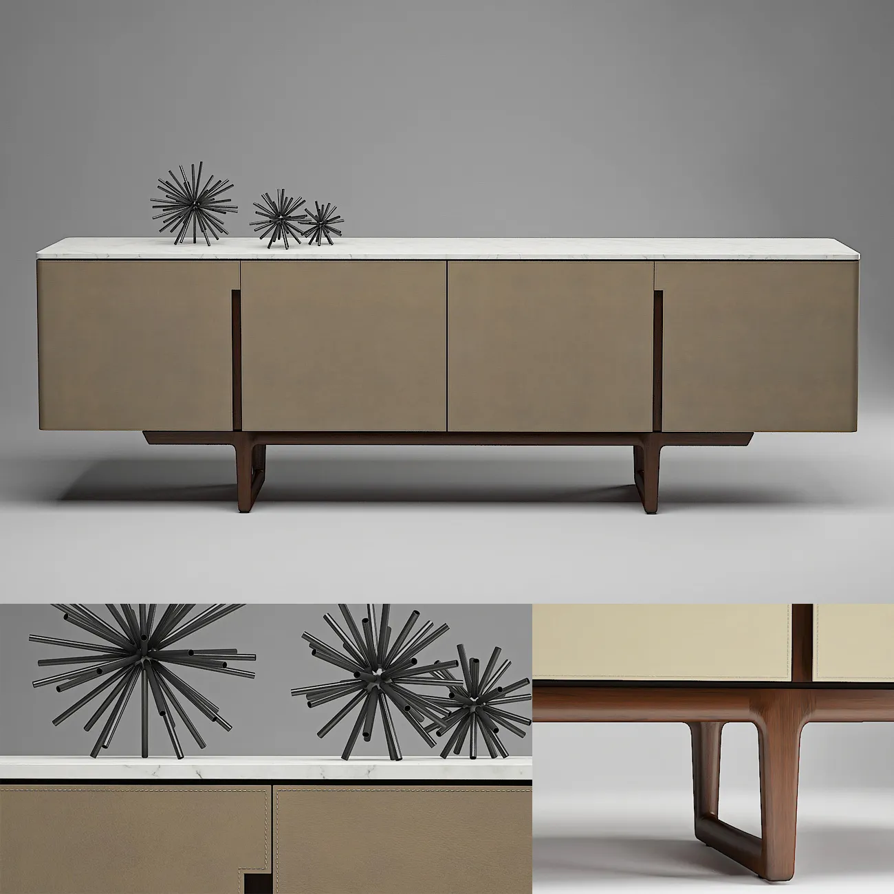furniture – Poltrona Frau law sideboard 01 3ds Max