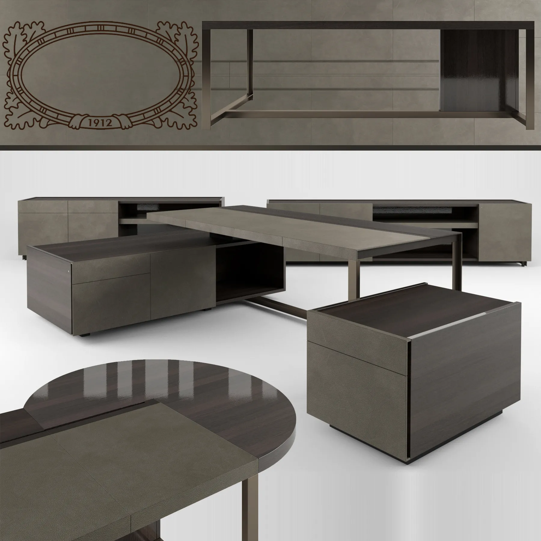 furniture – Poltrona Frau tables 05 3ds Max