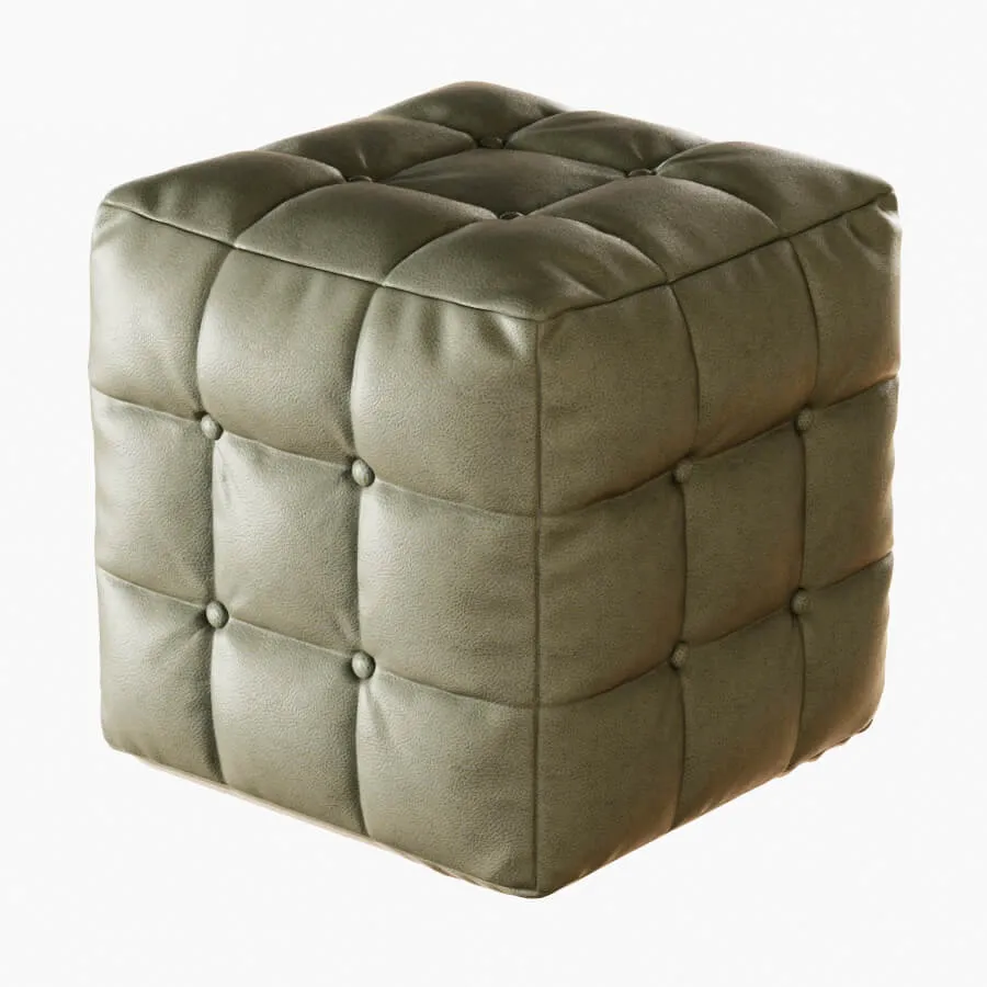 furniture – Poof with buttons 3ds Max