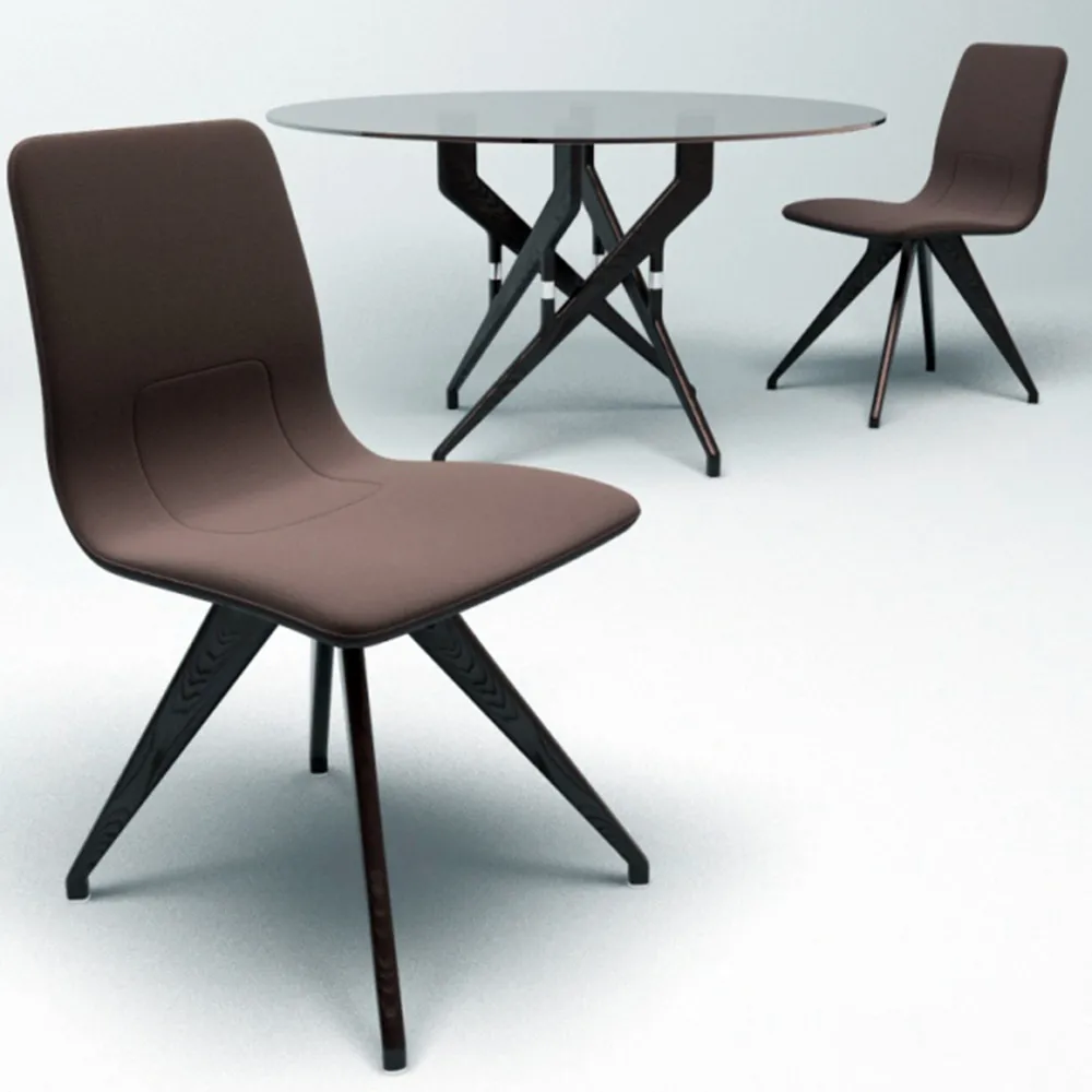 furniture – Potocco Torso table and chairs 3ds Max