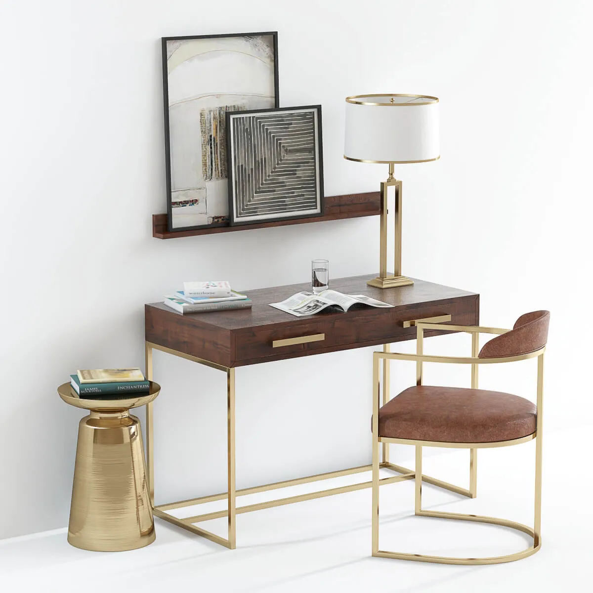 furniture – Pottery Barn table set 8 3ds Max