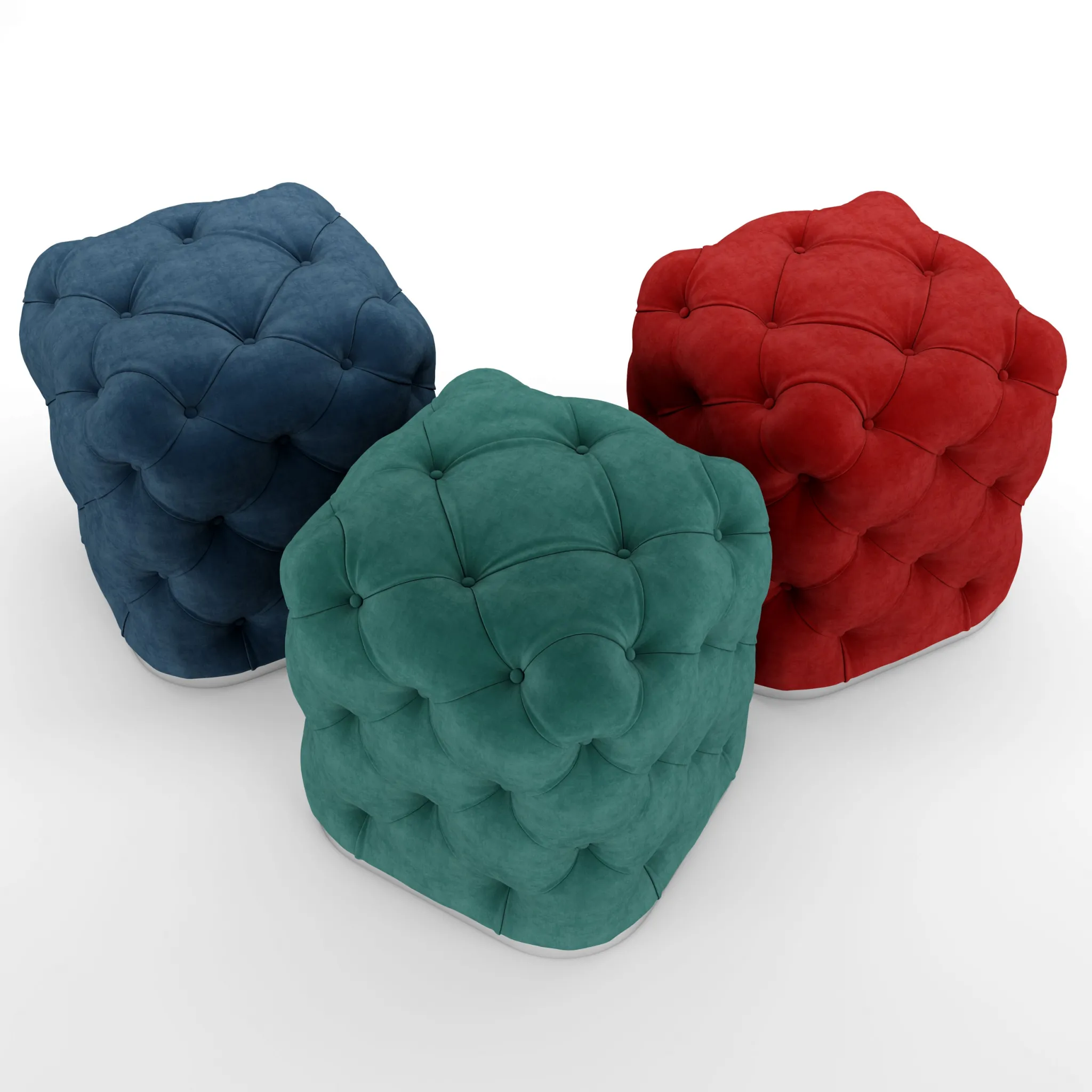 furniture – Pouf Classic Chesterfield 3ds Max