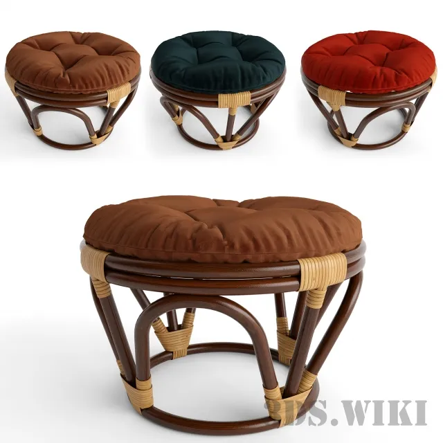 furniture – Pouf round xavier ottoman 3ds Max