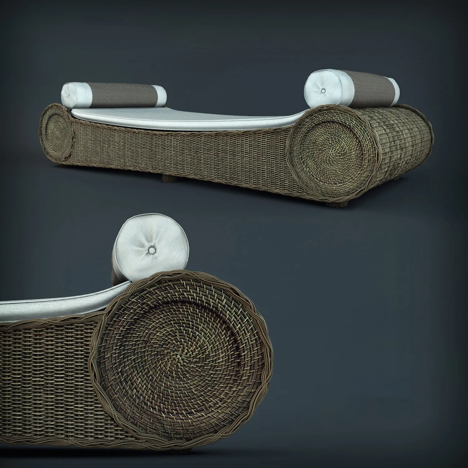 furniture – RATTAN seat 9 3ds Max