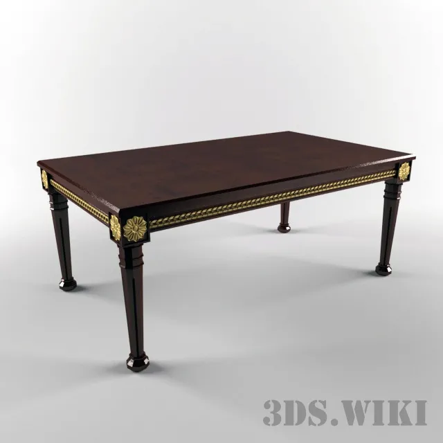 furniture – Rectangular classic table 3ds Max