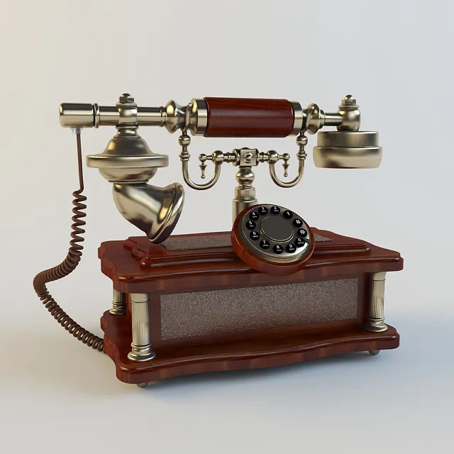 furniture – Retro phone 01 3ds Max