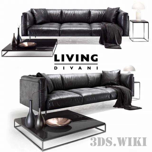 furniture – Rod Leather Sofa 3ds Max