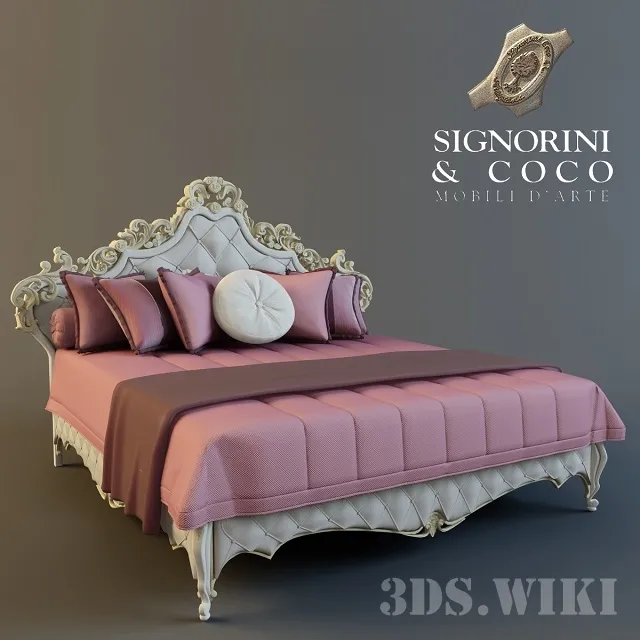 furniture – Romantica bed from Signorini & Coco factory 3ds Max