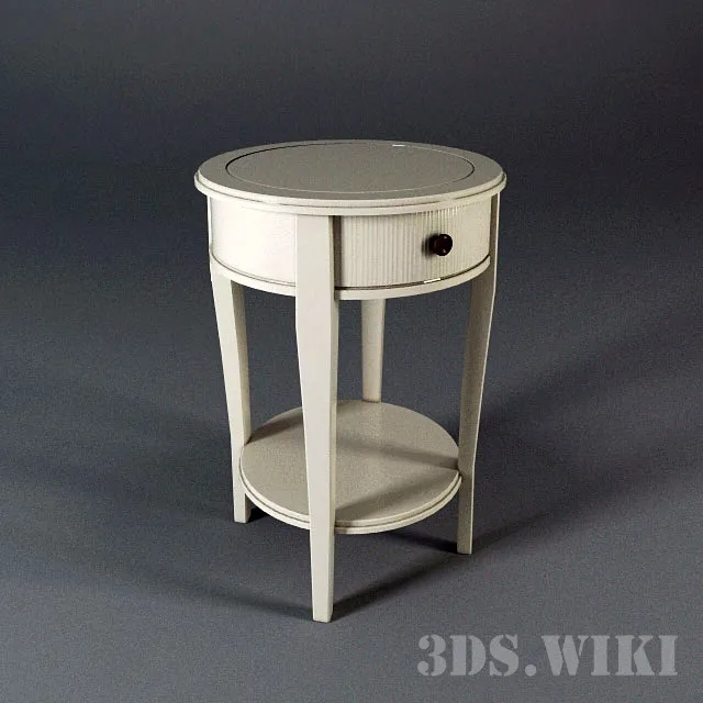 furniture – Round bedside table with storage 3ds Max