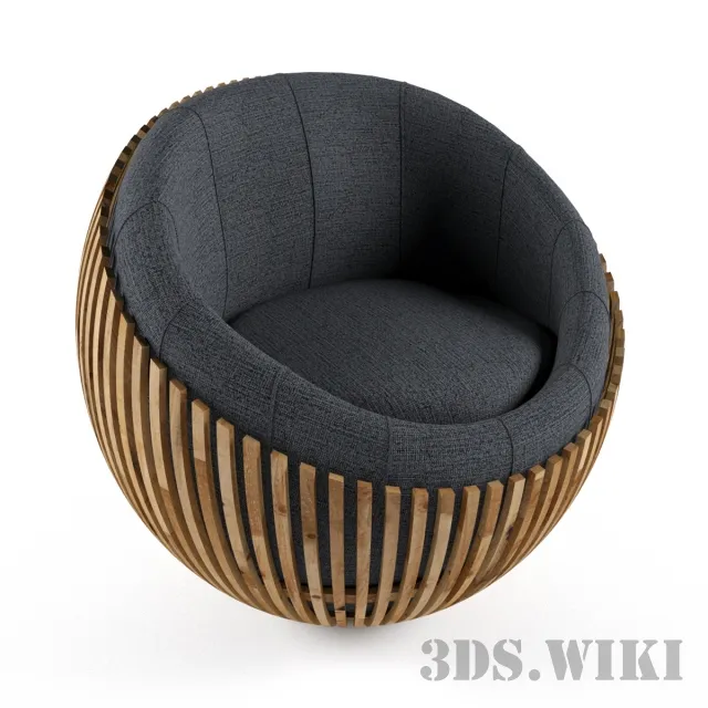 furniture – ROUND CHAIR 3ds Max