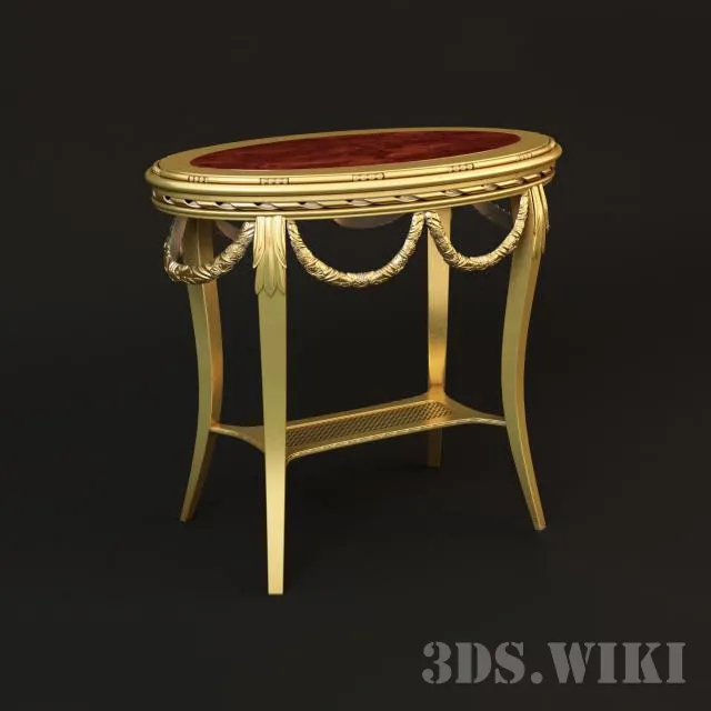 furniture – Round classic table 3ds Max