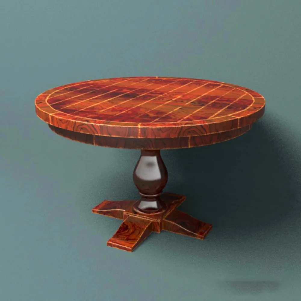 furniture – Round Dining Table Monastery Restoration Hardware 3ds Max