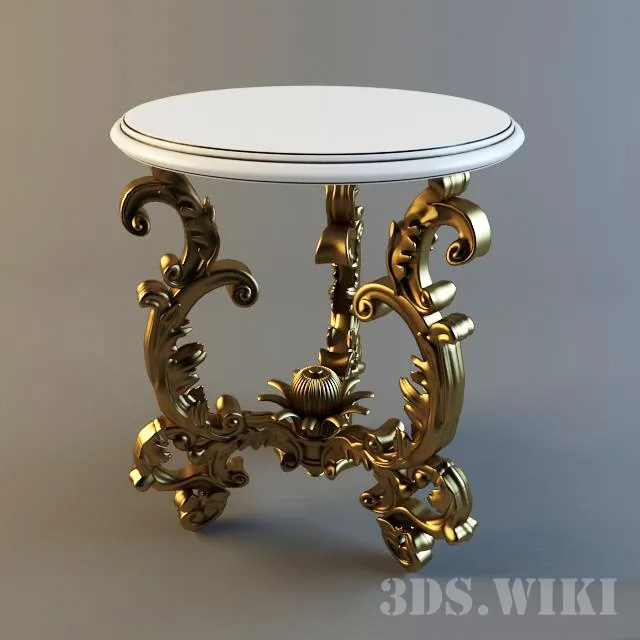 furniture – Round high table 3ds Max