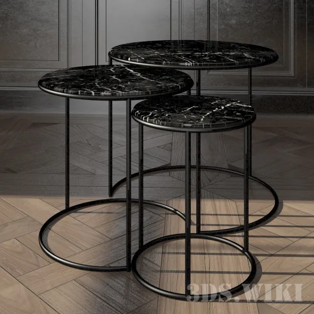 furniture – Round tables Moon nest table 3ds Max