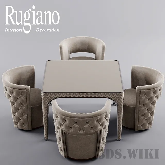 furniture – Rugiano Giotto armchair and table 3ds Max
