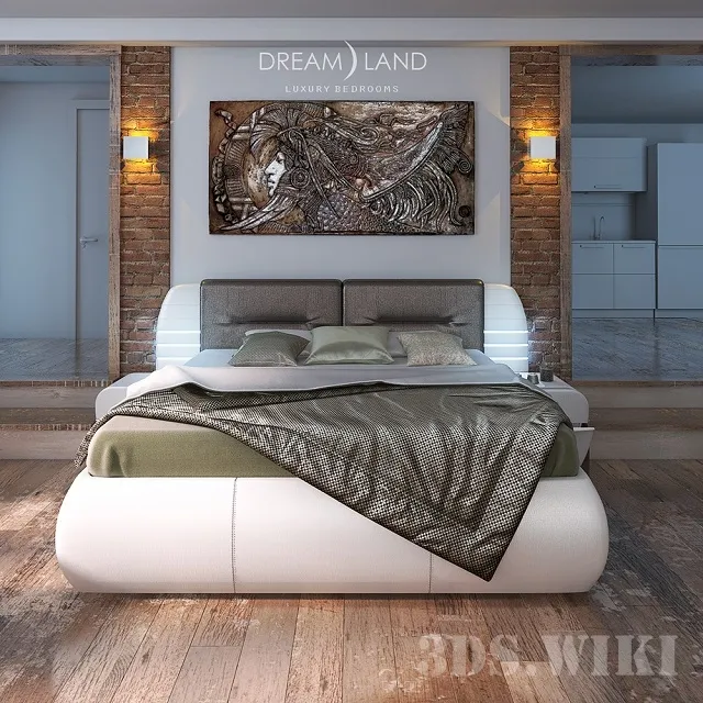 furniture – Santa Cruz Bed + Krit Bench 3ds Max