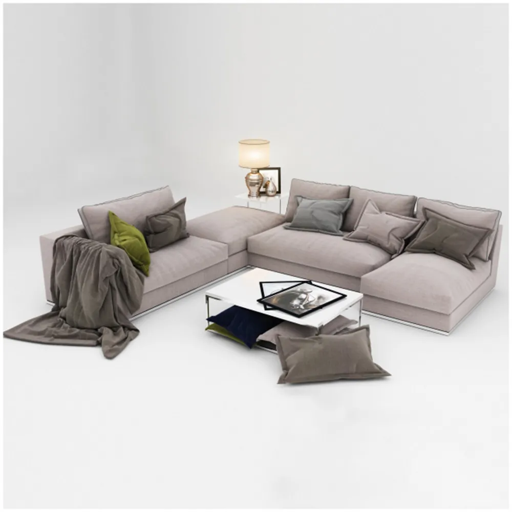 furniture – Sectional sofa with coffee table 3ds Max