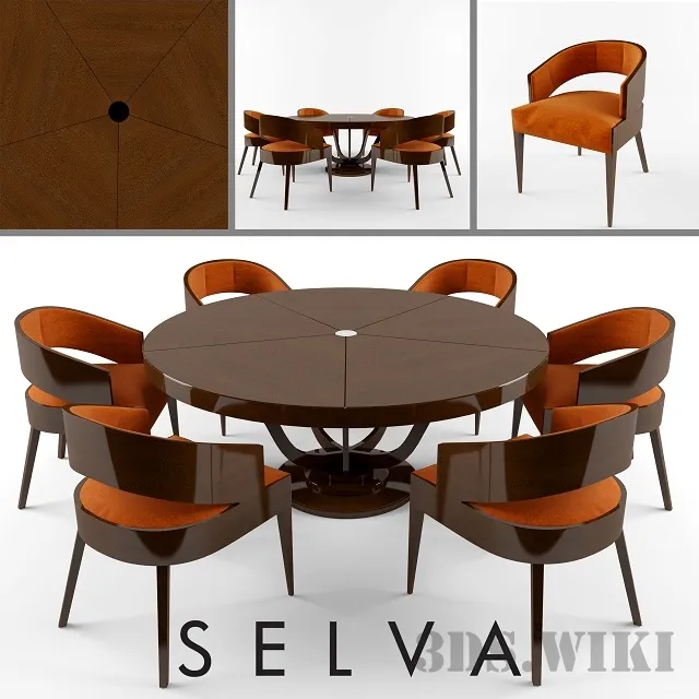 furniture – Selva Victoria table and chairs 3ds Max