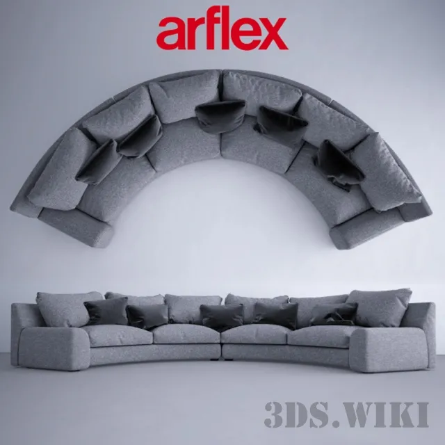 furniture – Semicircular sofa 3ds Max
