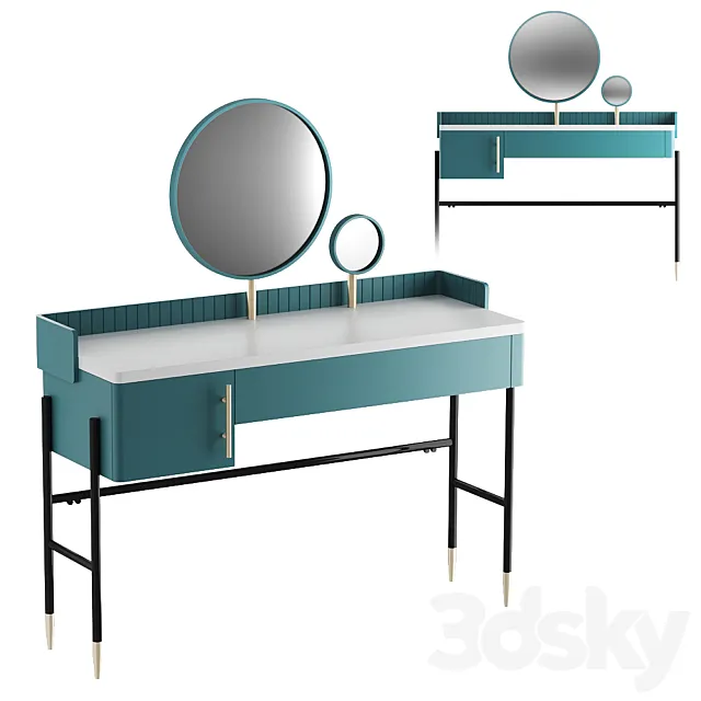 furniture set Lali Dressing Table Lali Chest of Drawers Lali Bedside Table 3DS Max Model