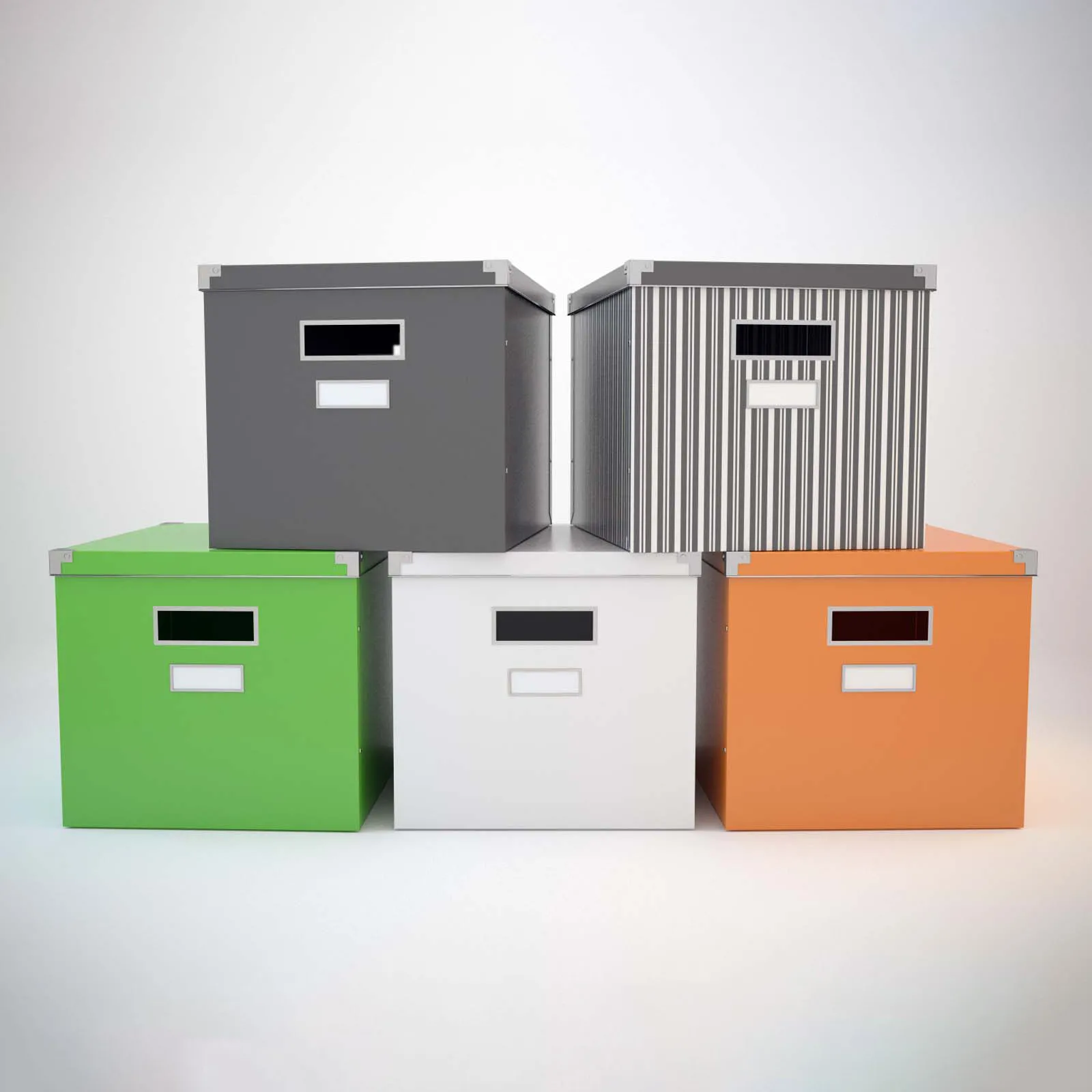 furniture – Set of colorful boxes 7 3ds Max
