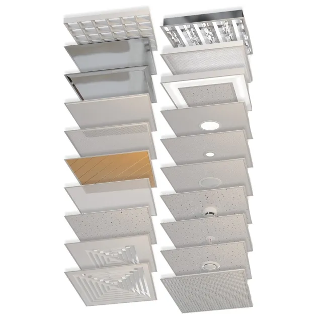 furniture – Set of elements for suspended ceiling Armstrong 3ds Max