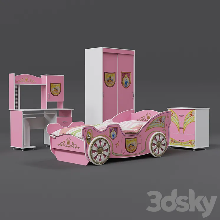 Furniture set "Princess" 3DS Max