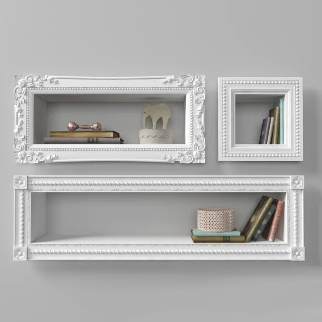 furniture – Shelves with decor 3ds Max