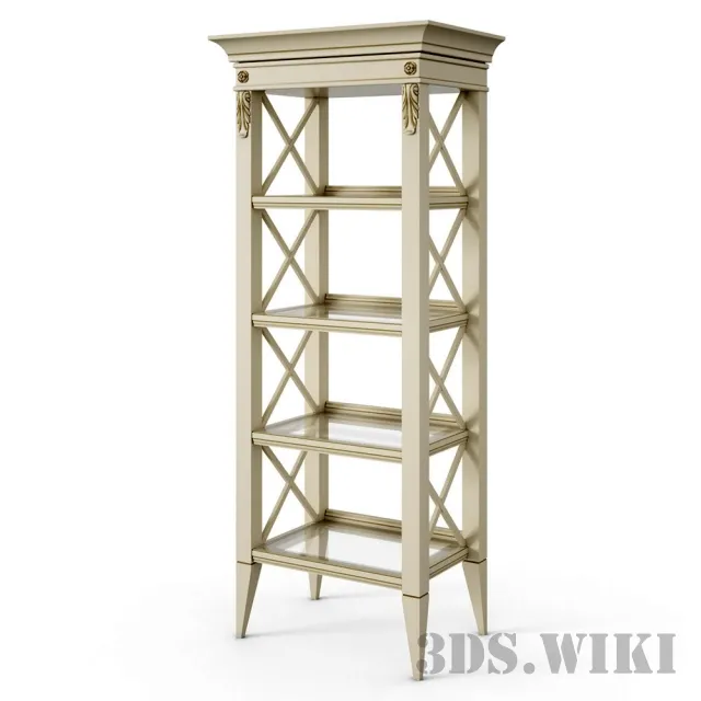 furniture – Showcase cabinet with glass shelves 3ds Max
