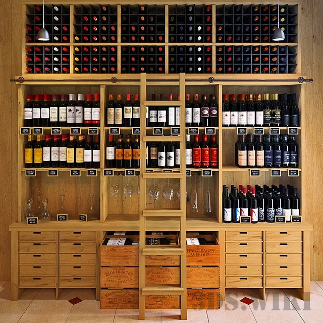 furniture – Showcase For Wine Boutique 3ds Max