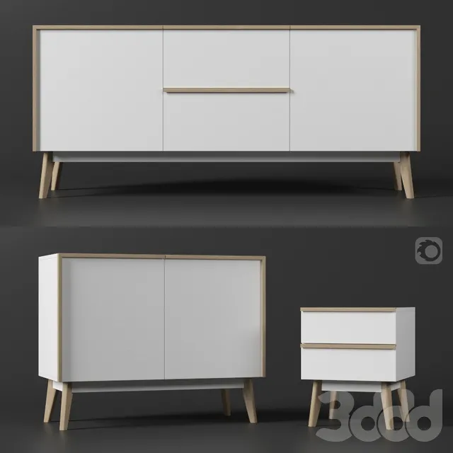 FURNITURE – SIDEBOARD & CHEST OF DRAWER – 3D MODELS – 3DS MAX – FREE DOWNLOAD – 9533
