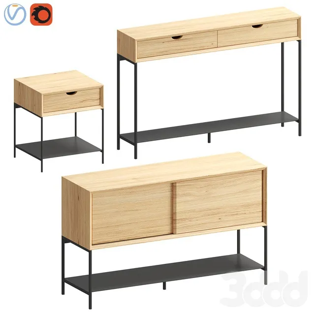 FURNITURE – SIDEBOARD & CHEST OF DRAWER – 3D MODELS – 3DS MAX – FREE DOWNLOAD – 9654