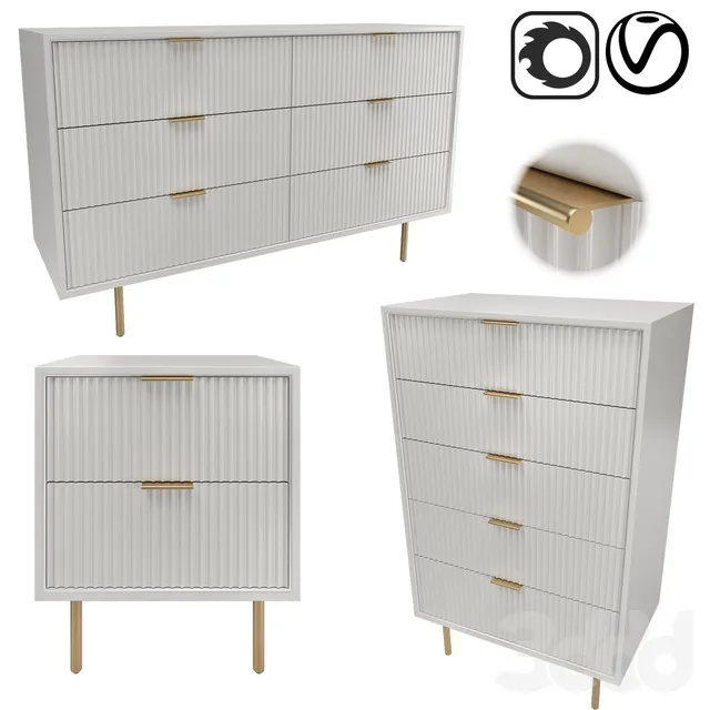 FURNITURE – SIDEBOARD & CHEST OF DRAWER – 3D MODELS – 3DS MAX – FREE DOWNLOAD – 9770