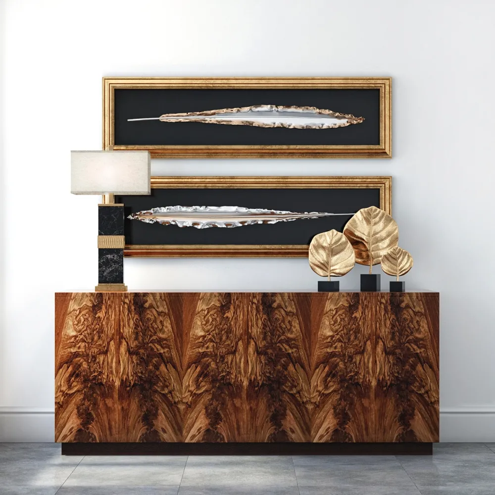 furniture – Sideboard with table lamp 3ds Max