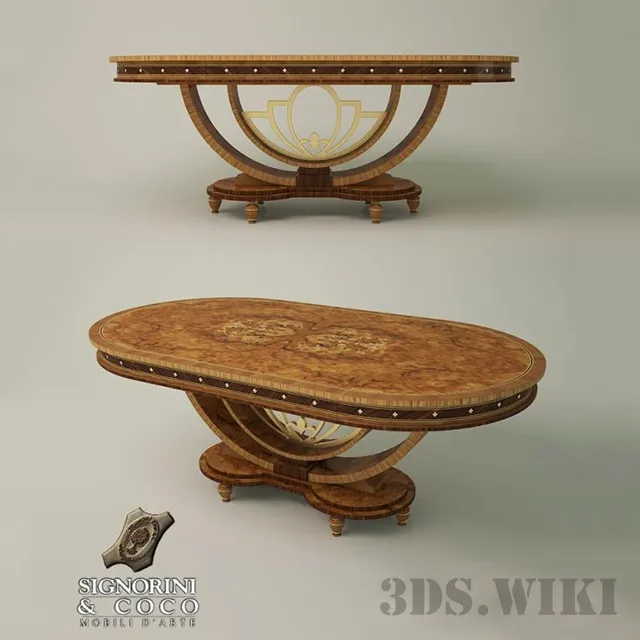 furniture – Signorini & Coco AMBRA oval table 3ds Max