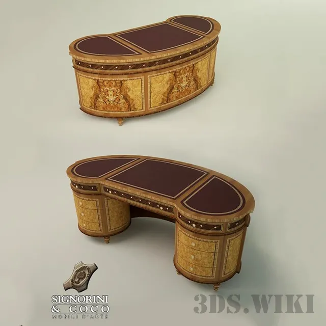 furniture – Signorini & Coco Ambra writing desk 3ds Max