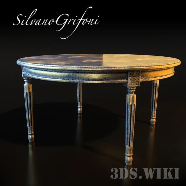furniture – Silvano Grifoni old round table 3ds Max