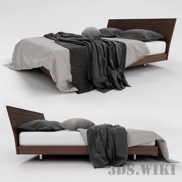 furniture – Simple bed with linens 3ds Max