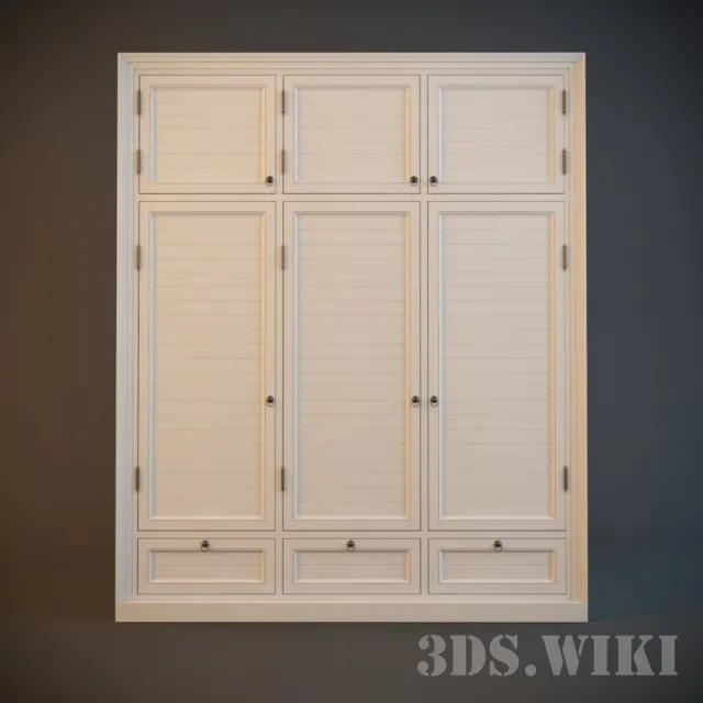 furniture – Simple wooden built-in cabinet/ shelf 3ds Max