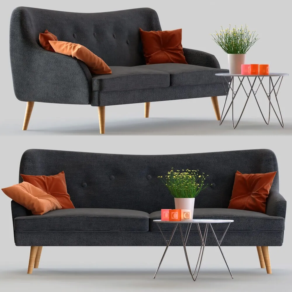 furniture – Skeidar sofa and table 3ds Max
