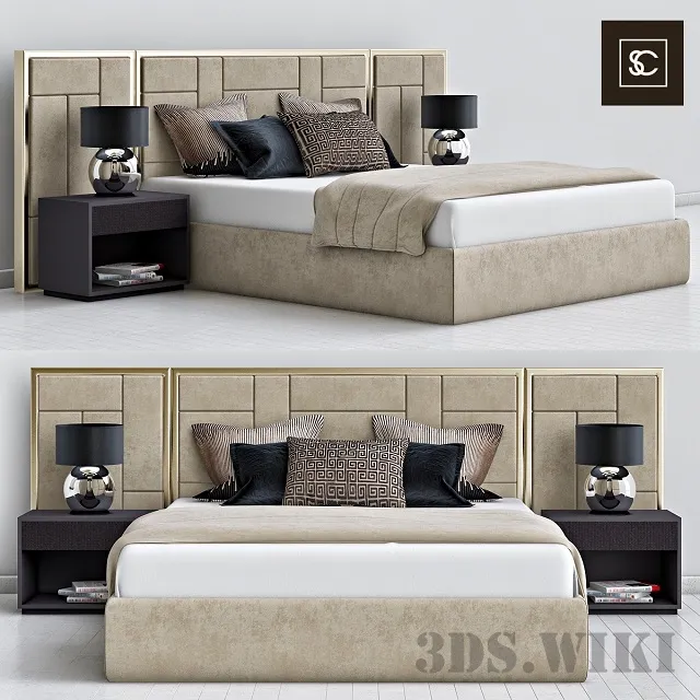 furniture – Sloane Royale double bed 3ds Max