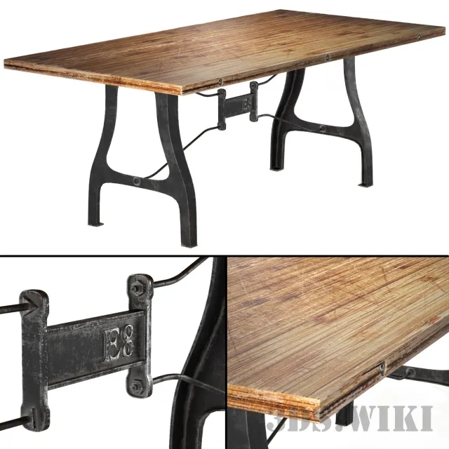 furniture – Small dining table Nuevo V4 A-Leg 3ds Max