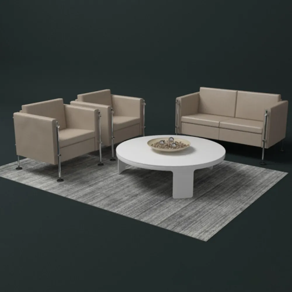 furniture – Small sofa with armchairs 3ds Max