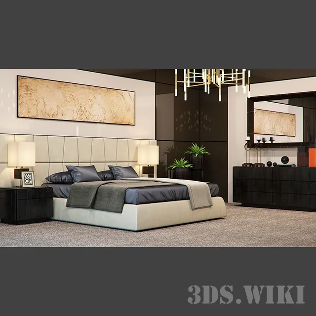 furniture – Smania Colorado Beds 3ds Max