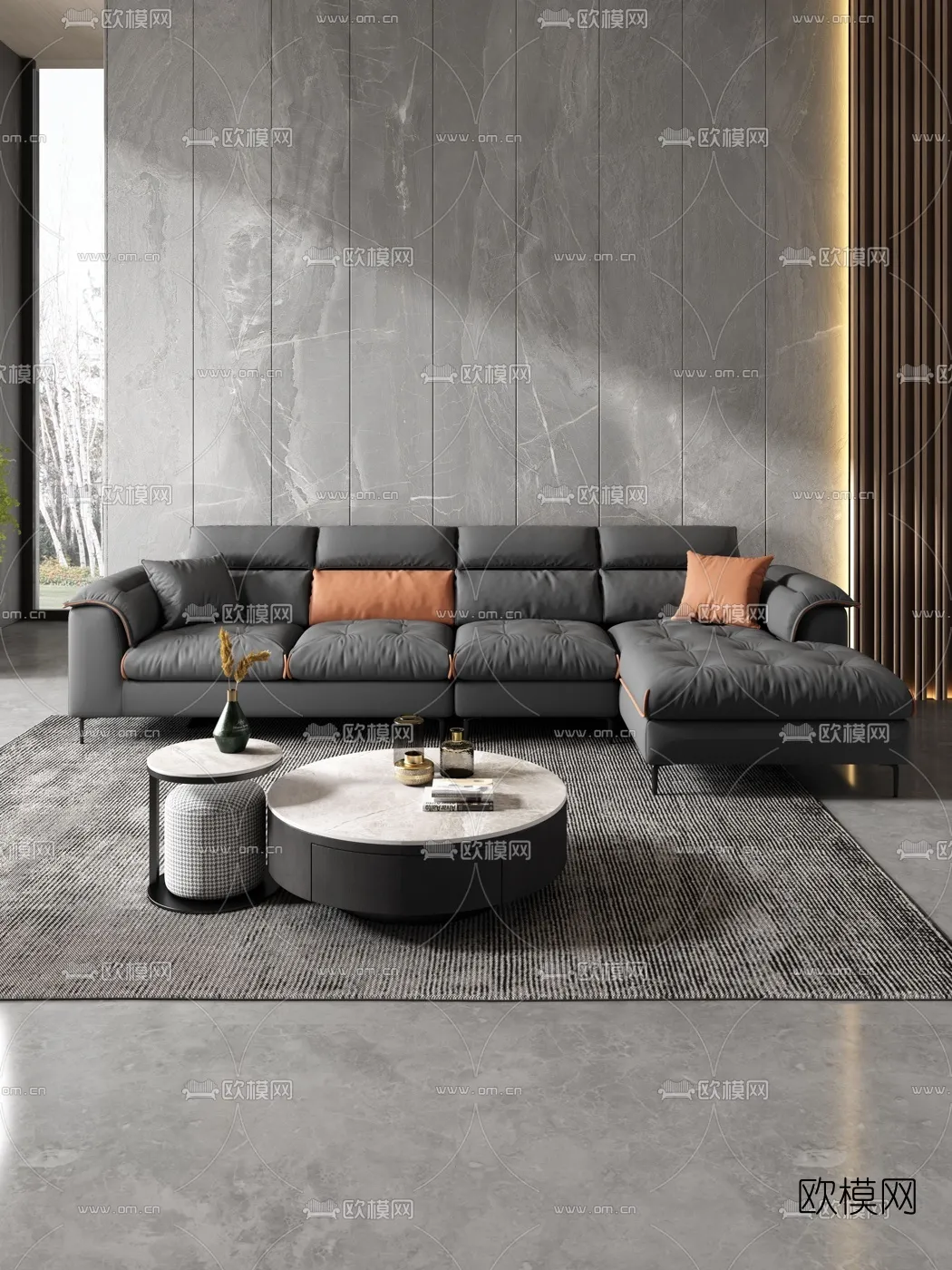 FURNITURE – SOFA – 3D Model For Interior Design – 11069