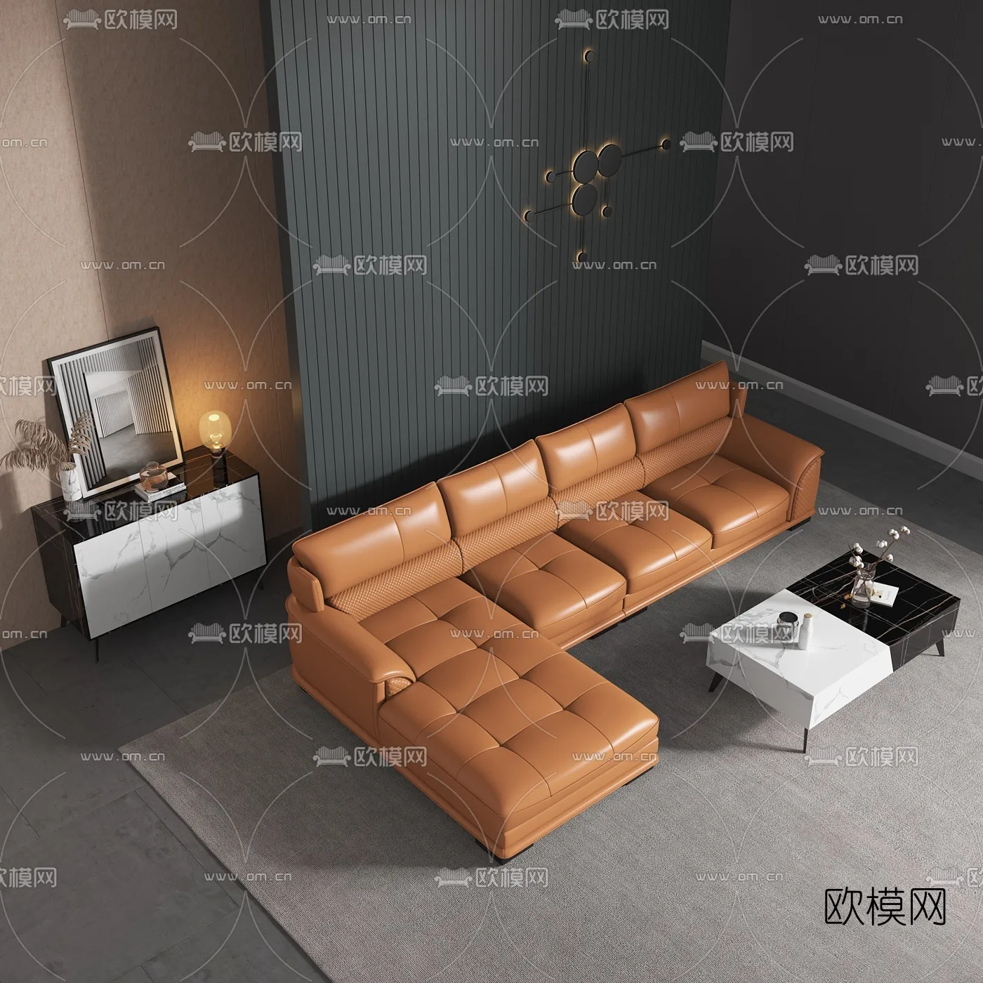 FURNITURE – SOFA – 3D Model For Interior Design – 11073
