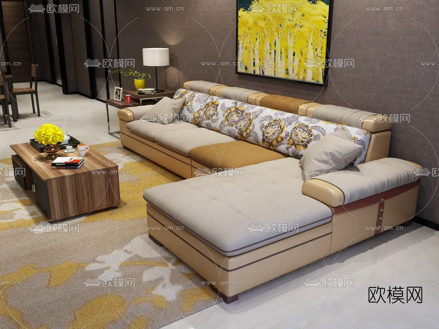 FURNITURE – SOFA – 3D Model For Interior Design – 11078