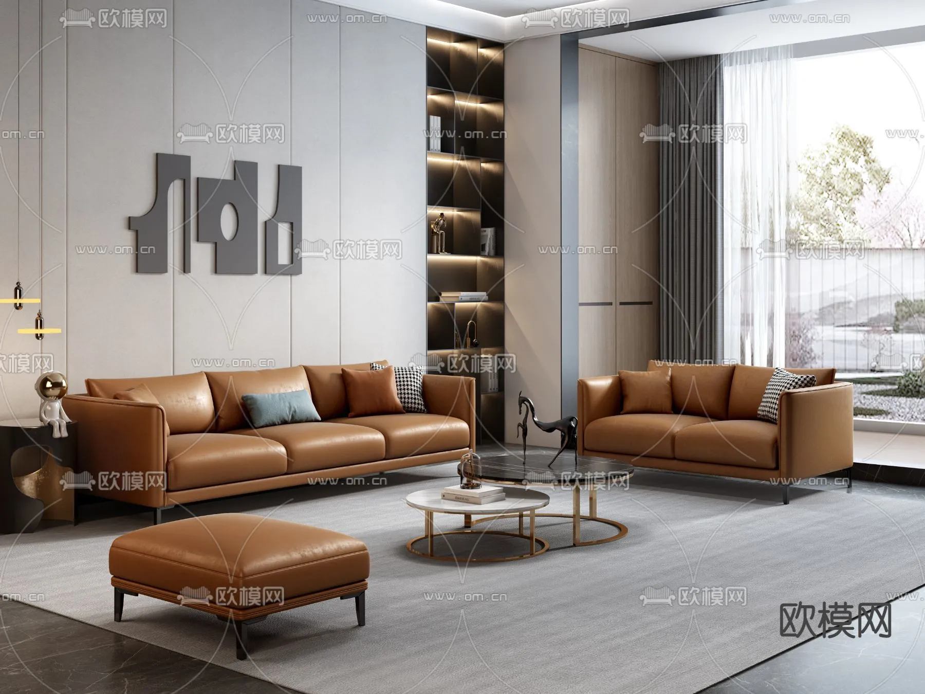 FURNITURE – SOFA – 3D Model For Interior Design – 11083