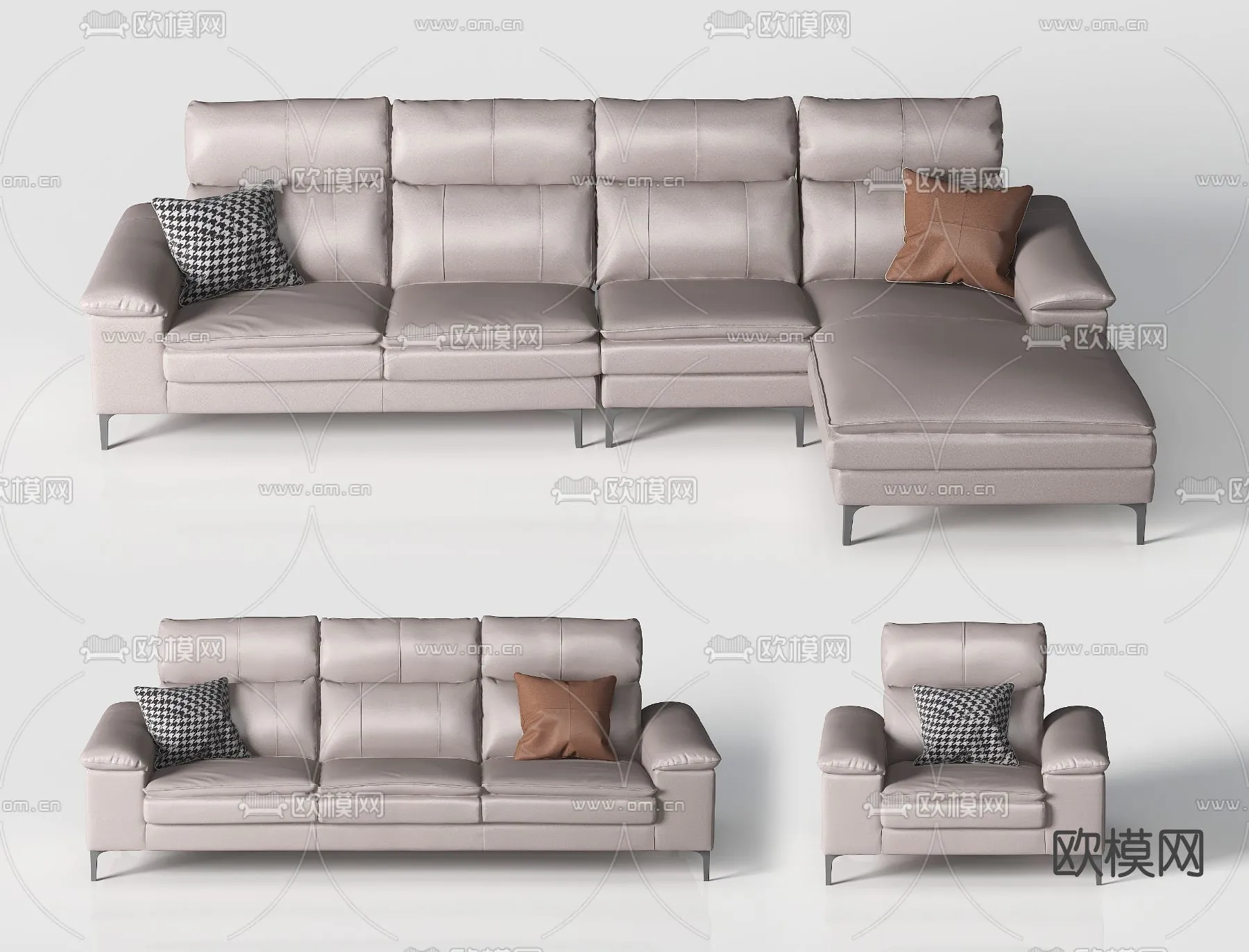 FURNITURE – SOFA – 3D Model For Interior Design – 11085