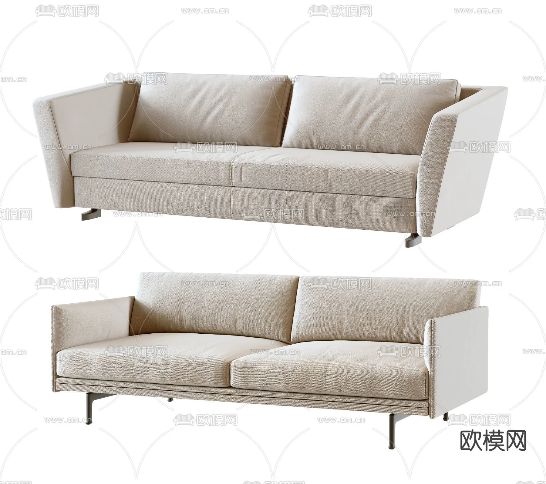 FURNITURE – SOFA – 3D Model For Interior Design – 11087